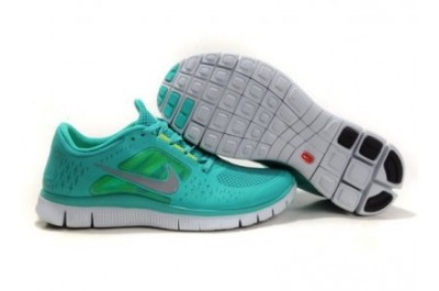 2013 Nike Free Run 5.0 V3 Mens Shoes Green Silver
